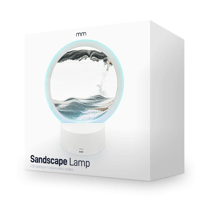 Lampa gaineamh-ealaíne - gaineamh lampa amchláir- cúlsolas LED ar dhath RGB