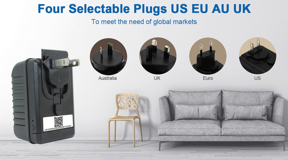 Adaptóir USB EU AU UK