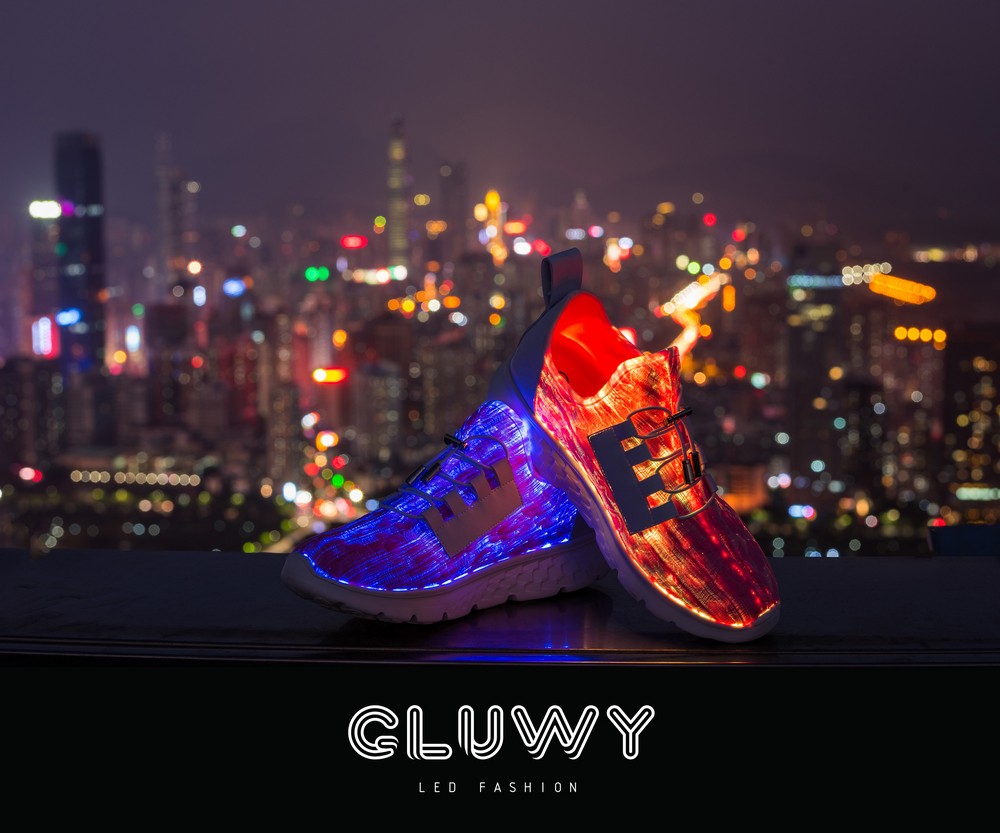 flashing sneakers gluwy LED